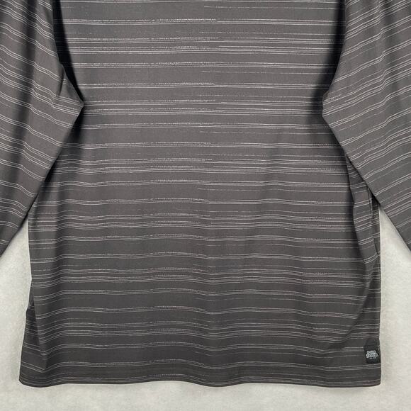 PGA Tour Men's XXL Textured Stripe Long Sleeve Hooded T-Shirt Asphalt NEW - Picture 3 of 10
